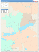 Green Lake County, WI Digital Map Color Cast Style